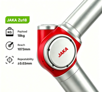 JAKA Zu 18, Brazo Robótico Industrial de Alta Potencia con Motor y Caja de Cambios de 600W, Controlado por PLC, Carga Útil de 18kg, 100-240VAC, para Manipulación y Etiquetado