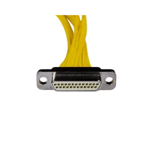 High Density J30J Series J30J-25TJ-500 Push Pull Type 25 Pin Micro Rectangular Electrical Connector With Cable 500mm