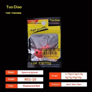 Señuelo de <span class=keywords><strong>pesca</strong></span> con cabeza esférica de plomo Tuo Diao Luya, señuelo blando con peso y cola rizada, accesorios para aparejos de <span class=keywords><strong>pesca</strong></span> con lombriz blanda. - Product Image 2