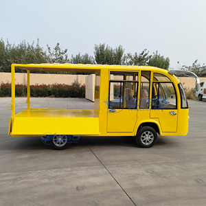 Bus touristique électrique jaune avec benne, petit bus touristique adapté aux aventures urbaines, aux stations balnéaires et au transport de marchandises - Product Image 6