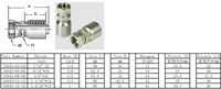 Raccord hydraulique monobloc JIC femelle série Parker 43, référence 10643-10-6, pour tuyau JIC 6, en acier inoxydable