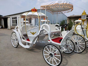 Chariot de princesse Cendrillon motorisé, chariot de mariage de luxe à chevaux, à vendre - Product Image 4