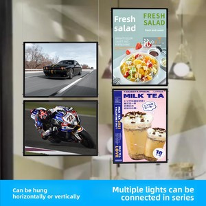 Siêu mỏng hai mặt dẫn chiếu sáng bảng hiển thị hai mặt treo hộp đèn triển lãm quảng cáo hộp đèn hiển thị - Product Image 3