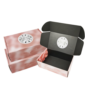 Product packaging custom black pink boxes packaging ecommerce box kraft corrugated shipping mailer postage paper box