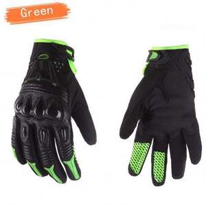 Guantes de Ciclismo y Motociclismo de Cuero Puro con Fibra de Carbono Moteada, Guantes de Protección Todoterreno de Verano con Función de Pantalla Táctil - Product Image 3