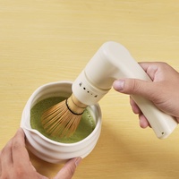 Machine à fouetter le matcha électrique portable avec logo personnalisé, pour tous les types de fouets à matcha en bambou (Chasen)