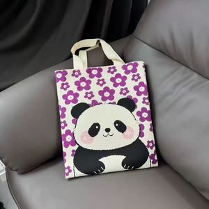 Nouveau <span class=keywords><strong>sac</strong></span> fourre-tout léger et spacieux en tricot avec motif panda mignon, <span class=keywords><strong>à</strong></span> fermeture ouverte, <span class=keywords><strong>sac</strong></span> <span class=keywords><strong>à</strong></span> <span class=keywords><strong>main</strong></span> polyvalent et tendance pour un usage quotidien - Product Image 1