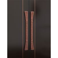 Manija Escultural Negra de Aluminio Tallado para Puerta, de Alta Resistencia, Herraje Decorativo Artístico para Puertas de Lujo de Salas de Exhibición y Tiendas