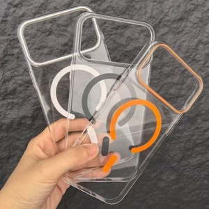 NUEVO Never Turns Yellow Series Estuche rígido de PC transparente de 1,5mm de espesor para 15/16/17 <span class=keywords><strong>Pro</strong></span> <span class=keywords><strong>Max</strong></span> 1600 Armadura de carga inalámbrica - Product Image 1