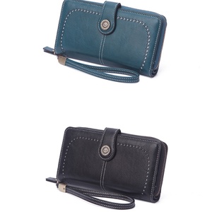 Leather High Capacity Long Clutch Zipper Long Cheap Women Cell Crossbody Bag Wallet Exquisite Phone Handbag - Product Image 5