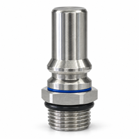 Raccord rapide de refroidissement liquide pour centre de données, à face plate, filetage mâle DN16, anti-débordement, SUS304, UQD08