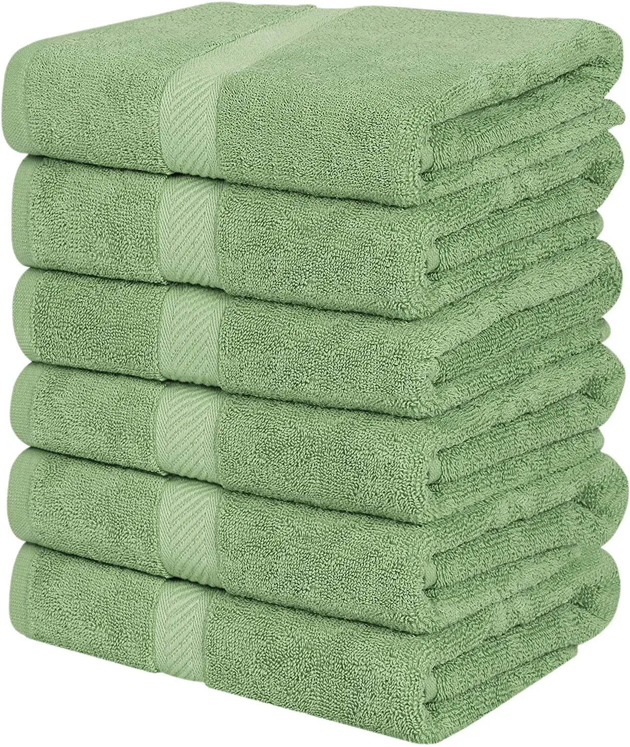 Soft absorbent green cotton gift special bath towel with embroidery