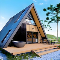 Maison triangulaire préfabriquée directement de l'usine, petite maison en forme de A pour projet de camping