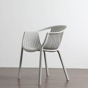 Outdoor Plastic Chair Round <b>Backrest</b> PP Garden Chair White Light Gray Blue Green Orange Red Black Adult Use - Product Image 2