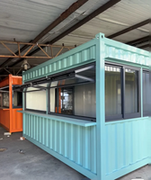 Kiosque Conteneur Écologique Imperméable pour Extérieur, Stand de Snacks Modulaire Préfabriqué pour Parc, Boutique Conteneur de Vente au Détail pour Site Touristique