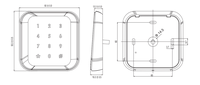 Contrôle De L'accès RFID 13.56MHz Clavier Contrôle D'accès Lecteur De Carte IC Développé Mifare Support HID ICLASS /Felica Card