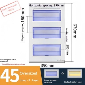 แผงเหล็กสั่งทำพิเศษ 45 ช่อง สำหรับกล่องจ่ายไฟ PZ30 ฝาครอบเบรกเกอร์วงจร 4-60 ช่อง  ประตูหน้าตู้ไฟฟ้า - Product Image 2