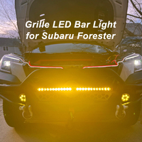Barre lumineuse de pare-chocs à LED 12 pouces, couleur ambre blanc, 60W, simple rangée, mince, 12V, avec faisceau de câblage pour Subaru Forester