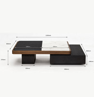 Table basse simple et durable pour salon, avec tiroirs, style moderne minimaliste, table centrale pour la maison
