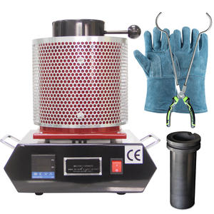 1KG Tragbarer Induktionsmotor Goldschmelzofen 1150°C Kompakter Hochtemperatur-Edelstahl Metallguss Schmelzofen für Gold - Product Image 1