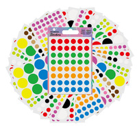 Autocollants de points colorés étiquettes de codage de couleur rondes autocollant d'étiquette de point de cercle pour les autocollants de salle de classe de bureau pour les tout-petits