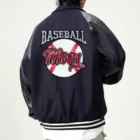 Patch thermocollant en chenille brodée de haute qualité, motif 'Big Baseball Mom' avec logo brodé à paillettes, pour vestes et sweats à capuche, en non-tissé, très demandé