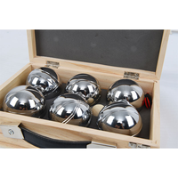 Boules de pétanque en métal, 6 boules, ensemble de pétanque avec sac de transport