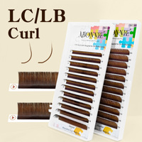 Extensions de cils Abonnie Brown Lash Trays Cashmere Matt Volume Marron Courbures J B C D CC DD LJ LB LC LD M L