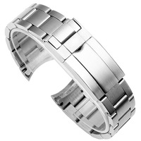 Bracelet de montre Glidelock Screw Pin Oyste 21 mm, bracelet de montre en acier inoxydable 41dj 904L pour RLX Dayton Water Ghost GMT Sub