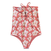Maillots de bain pour femmes adultes imprimés Hawaï personnalisés pour l'été, haute élasticité, sans manches, maillots de bain une pièce pour femmes