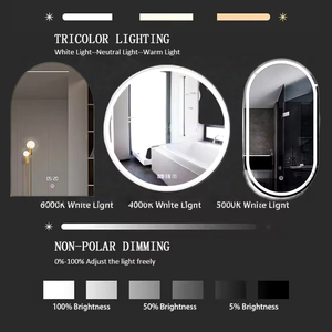 Xhs OEM ODM Đơn Giản Bạc Hình Chữ Nhật Vuông Vát Trang Trí Giá Rẻ Không Khung Gương Cho Phòng Tắm - Product Image 3