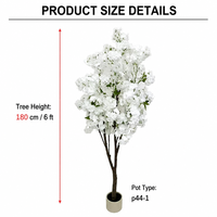 Arbre artificiel de cerisier en fleurs raffiné en gros pour la décoration de jardins, porches, boutiques de mariage, studios photo et espaces résidentiels