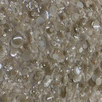 Tissu de base en maille texturée à sequins 100 % polyester tricoté, pleine largeur, robuste, multi-tailles, résistant à l'abrasion, pour robes et scènes