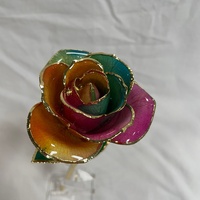 Coffret cadeau pour la fête des mères, rose éternelle naturelle dorée, fleur décorative, boîte carrée, livraison rapide pour la Saint-Valentin