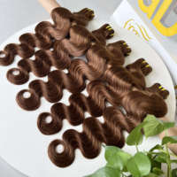 GDY Extensions Vendeurs de cheveux humains Cheveux indiens ondulés #4 Brun chocolat Bouncy Body Wave Paquets