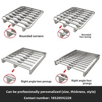 Palettes en acier robustes pour stockage de marchandises, palettes pour chariots élévateurs, logistique, tapis anti-humidité, modèle Q235B, fabriqué en Chine continentale