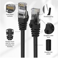 ZOGUO Cat6 RJ45 LAN Cable extensión Ethernet fibra extensor macho a hembra conector para enrutador Smartphone TV PC portátil