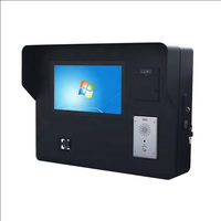 Cabina de pago montada en la pared para exteriores, cabina de pago para recepción de efectivo al aire libre, sistema de pago de autoservicio con pantalla LCD para estacionamiento