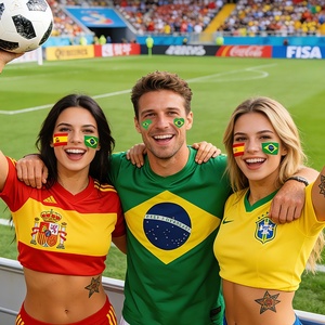 Autocollant de tatouage imperméable longue durée avec drapeaux des États-Unis, du Canada et du Mexique pour les événements sportifs de football 2026 - Product Image 3