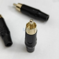 Conector de audio RCA Conector macho RCA Enchufe AV RCA con personalización de contactos chapados en oro disponible