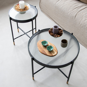 Bestseller Günstiger Preis Wohnzimmer Einzigartiger kleiner Tee tisch Luxus-Couch tisch aus Holz und Eisen - Product Image 5