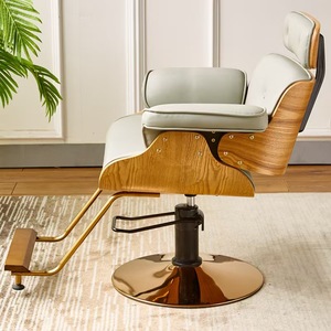 High Quality Modern Height Adjustable Massage Barber Chair Eco-Friendly Design Beauty Salon Multi-Function Leather Steel - Product Image 3
