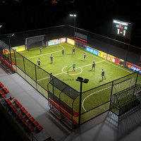 Court de futsal à bas prix terrain de jeu sportif à la fois terrain de football intérieur et extérieur Panna Cage Court
