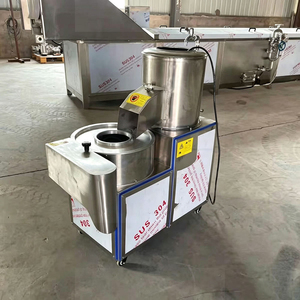 Machine commerciale électrique haute vitesse pour laver et peler les pommes de terre, prix de la machine à peler et couper les pommes de terre - Product Image 2