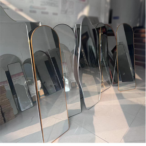 Espejo de Pie Delgado <span class=keywords><strong>y</strong></span> Largo de Fábrica, Espejo Rectangular de Cuerpo Entero con Marco Metálico Dorado Personalizado - Product Image 1