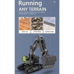 <span class=keywords><strong>Huina</strong></span> <span class=keywords><strong>1593</strong></span> 2.4Ghz 1/14 Échelle 22 Canaux Alliage Télécommande Pelle Passe-Temps RC Camion Jouets pour Enfants - Product Image 5