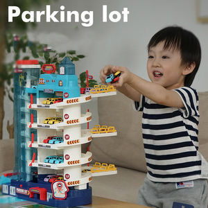 Construcción de una estación de vías para niños, coche de dinosaurios, rascador, estacionamiento, ranura, juguete - Product Image 5