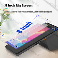 NORYOX NB80, Terminal Punto de Venta Portátil con Pantalla Táctil, Android 13, NFC, Bluetooth, Escáner de Códigos QR/Barras, 4G, USB, 3GB/16GB, Impresora Térmica de 80mm