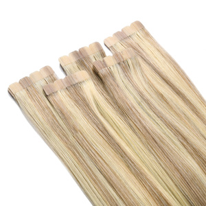 Extensiones de Cabello K.S WIGS, Suaves y Sedosas, Doble Trama, 100% Cabello Humano Remy, Aspecto Natural, P18/613, 12-28 Pulgadas, Extensiones de Cabello con Mini-Tape - Product Image 6