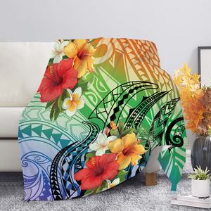 <span class=keywords><strong>Couverture</strong></span> familiale en micro peluche personnalisée Tonga Polynesian Tribal Print Warm Winter Flanelle Weighted Bed Blanks - Product Image 6